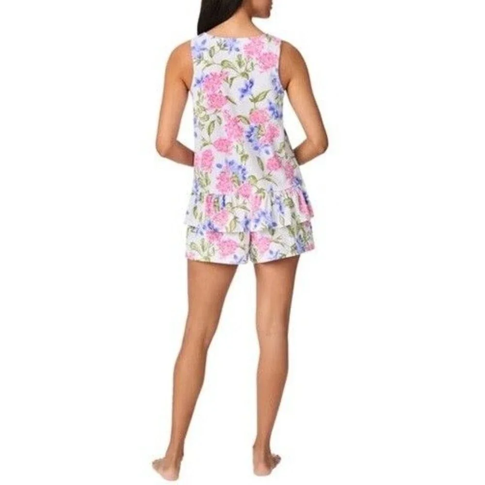Tommy Bahama Women's Large 3-Piece Pajama Set White Lily Cluster Print NOWT
